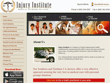 Tablet Screenshot of injuryinstitute.com